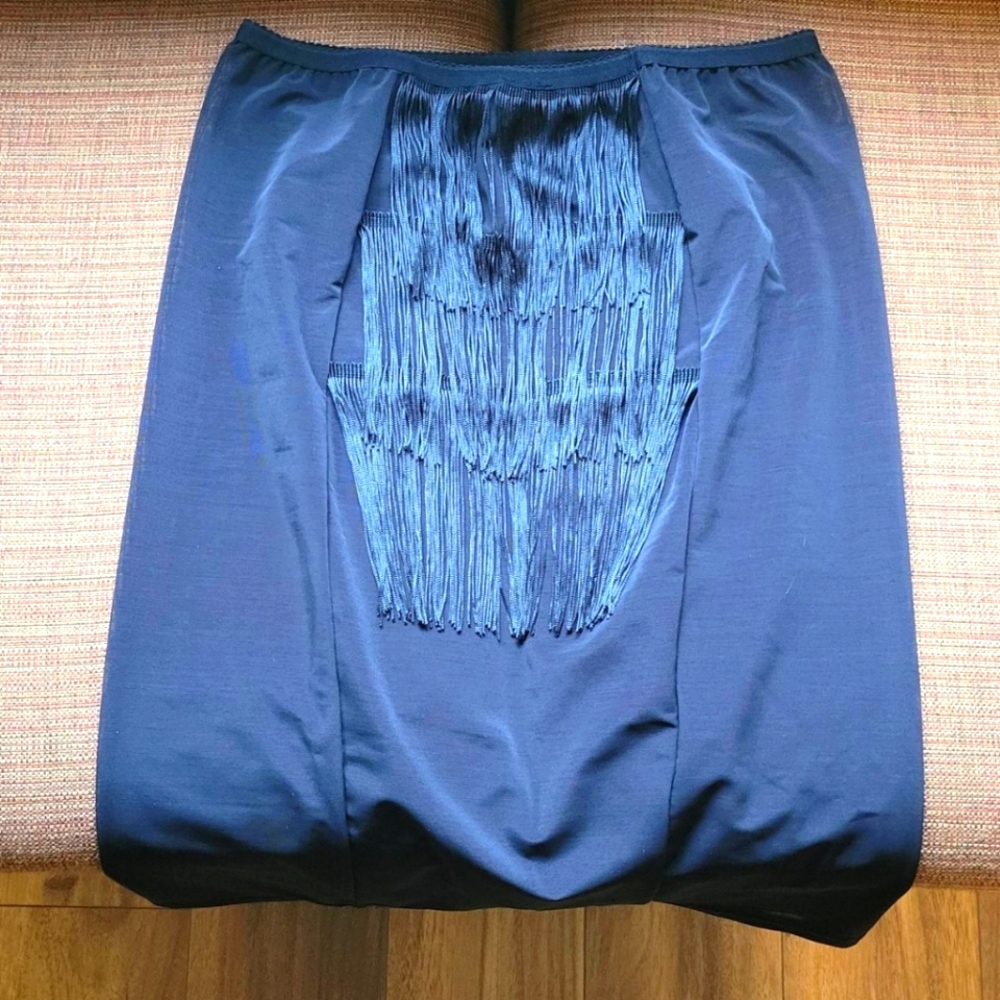 Betty Page Tassle lingerie skirt Black size 10